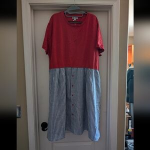 Hazel Blues Prairie Days Dress in Red Size 5XL